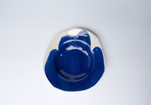 porcelain deep plate in blue