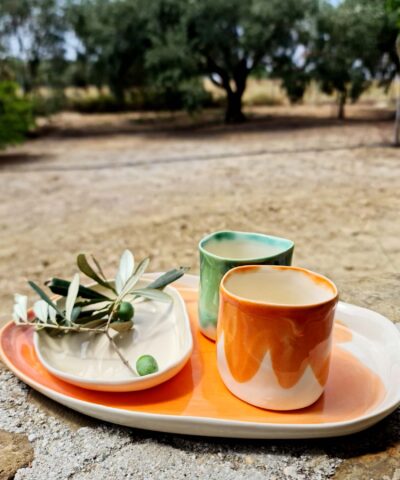 Orange and Green TEA SET