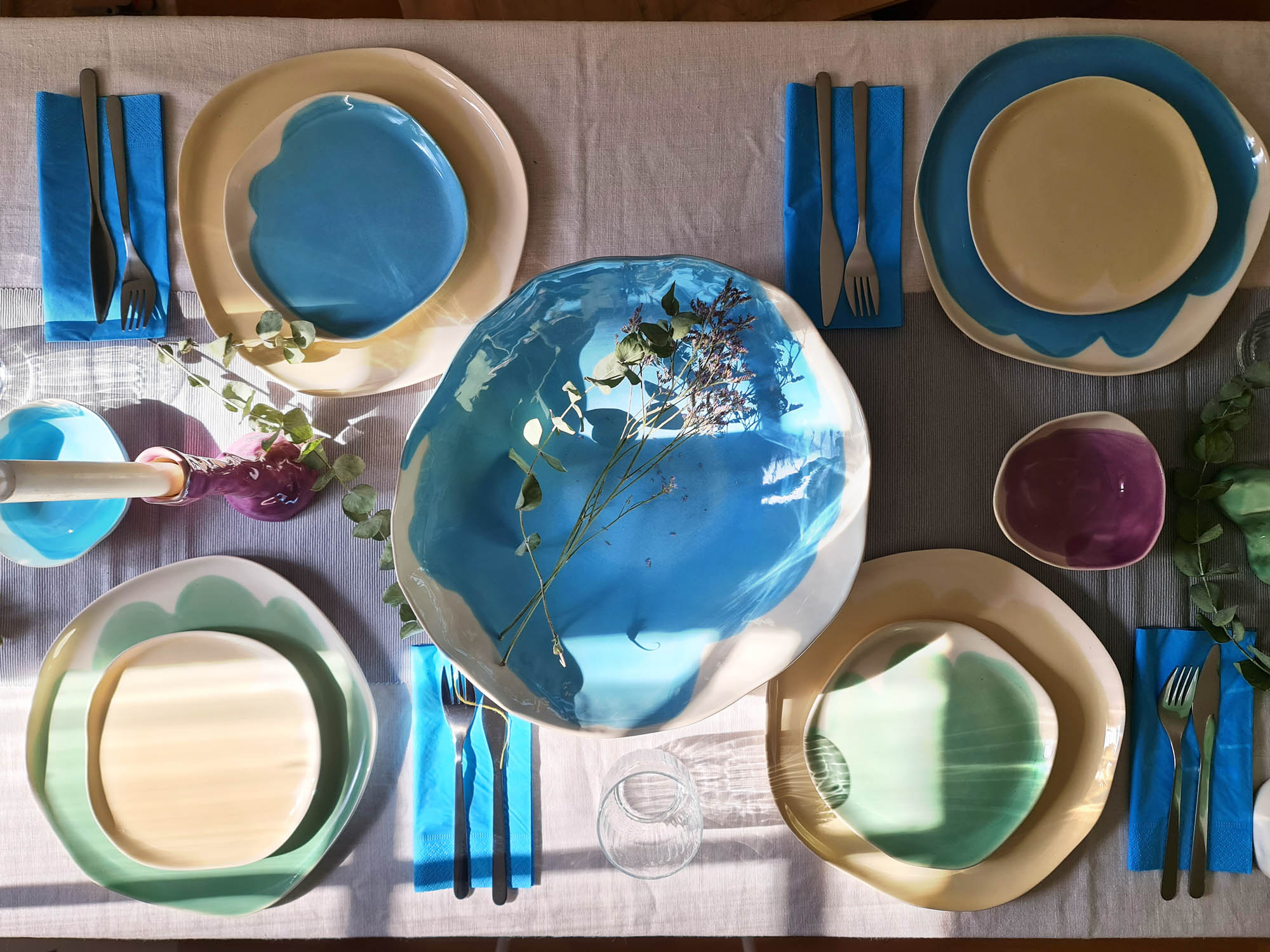 porcelain dinnerware collection by Pottery and Poetry