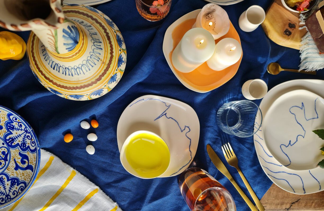 handmade porcelain dinnerware, beautiful table, home fashion